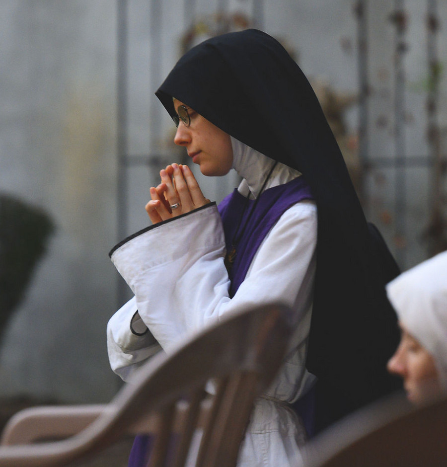 A sister praying